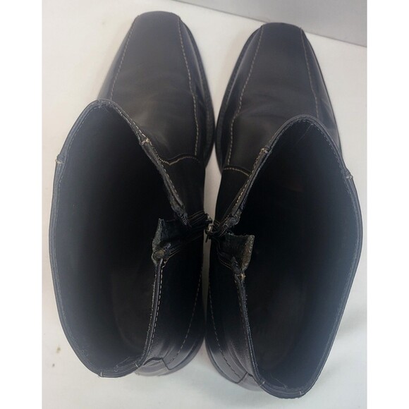Hugo Boss Rare Chelsea Chukka Ankle Side Zip Black Leather Boots Men's Size 10 - Picture 9 of 12